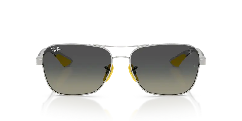 Ray - Ban Unisex RB8336M F08311 Occhiali da sole Metallo Argento Grigio Squadrata Normale Sfumato miniatura 2