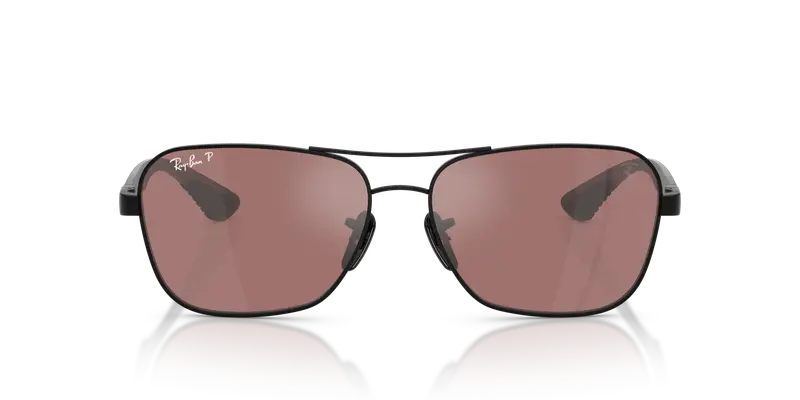 Ray - Ban Unisex RB8336M F117H2 Occhiali da sole Metallo Nero Viola Squadrata Polarizzata miniatura 2