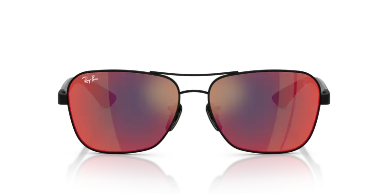 Ray - Ban Unisex RB8336M F1186P Occhiali da sole Metallo Nero Grigio Squadrata Specchiate miniatura 2