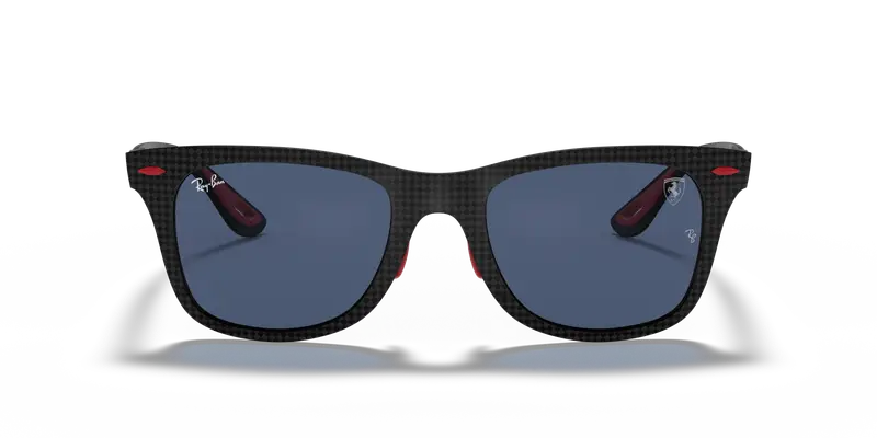 Ray - Ban Unisex RB8395M F05580 Occhiali da sole Carbonio Nero Blu Squadrata Normale miniatura 2