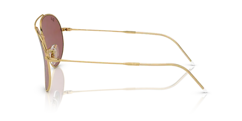 Ray - Ban Unisex RBR0101S AVIATOR REVERSE 001/69 Occhiali da sole Metallo Oro Viola Pilot Normale miniatura 3