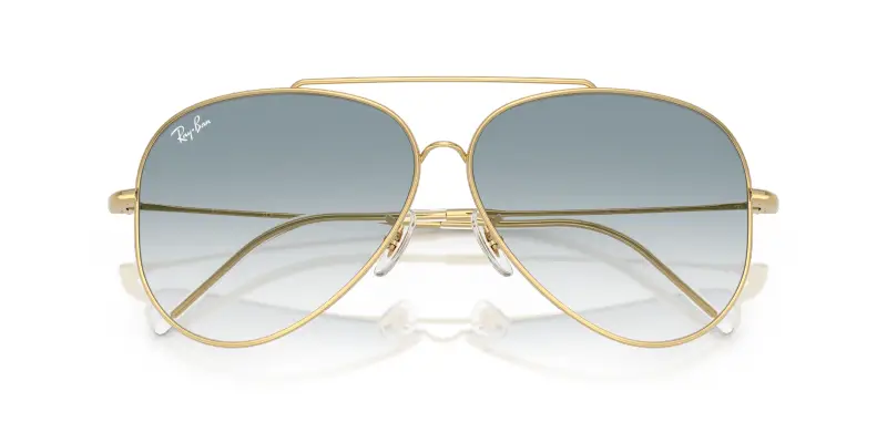 Unisex RBR0101S AVIATOR REVERSE 001/79 Occhiali da sole Metallo Oro Blu Pilot Normale Sfumato miniatura 2