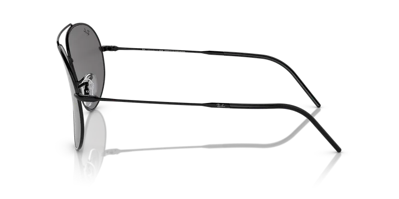 Ray - Ban Unisex RBR0101S AVIATOR REVERSE 002/GS Occhiali da sole Metallo Nero Argento Pilot Normale Specchiato miniatura 3