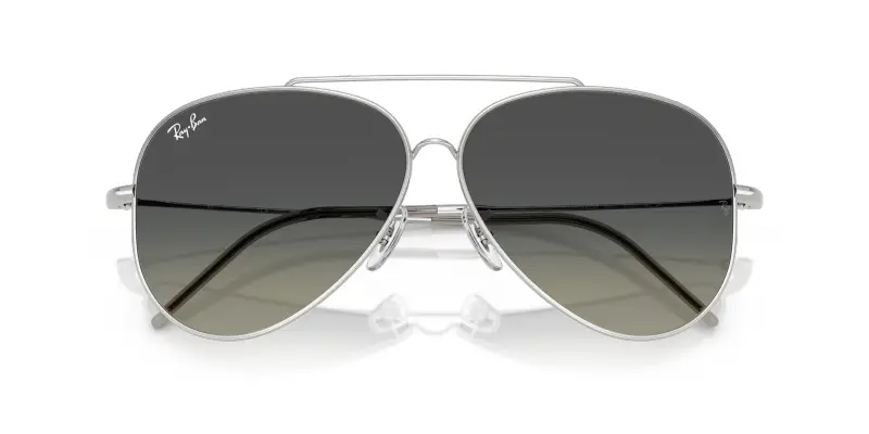 Unisex RBR0101S AVIATOR REVERSE 003/11 Occhiali da sole Metallo Argento Grigio Pilot Normale Sfumato miniatura 2