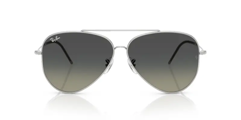 Unisex RBR0101S AVIATOR REVERSE 003/11 Occhiali da sole Metallo Argento Grigio Pilot Normale Sfumato miniatura 3