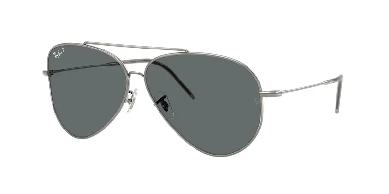 Ray - Ban Unisex RBR0101S AVIATOR REVERSE 004/81 Occhiali da sole Metallo Grigio Grigio Pilot Polarizzata