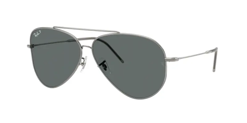 Unisex RBR0101S AVIATOR REVERSE 004/81 Occhiali da sole Metallo Grigio Grigio Pilot Polarizzata