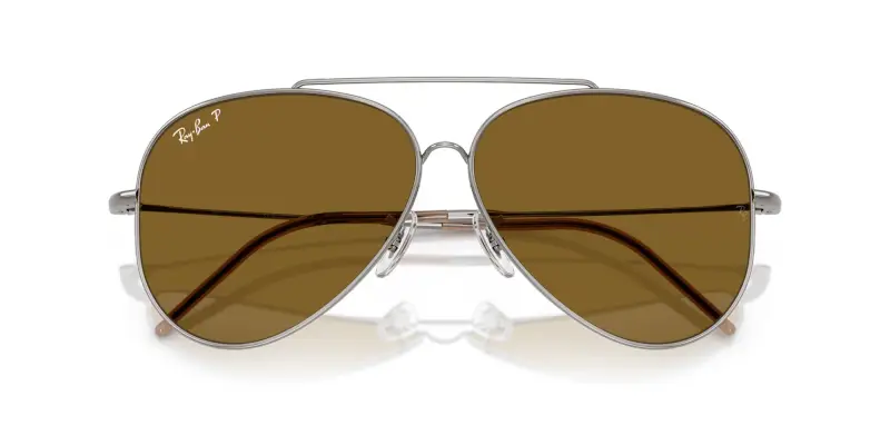 Unisex RBR0101S AVIATOR REVERSE 004/83 Occhiali da sole Metallo Grigio Marrone Pilot Polarizzata miniatura 2
