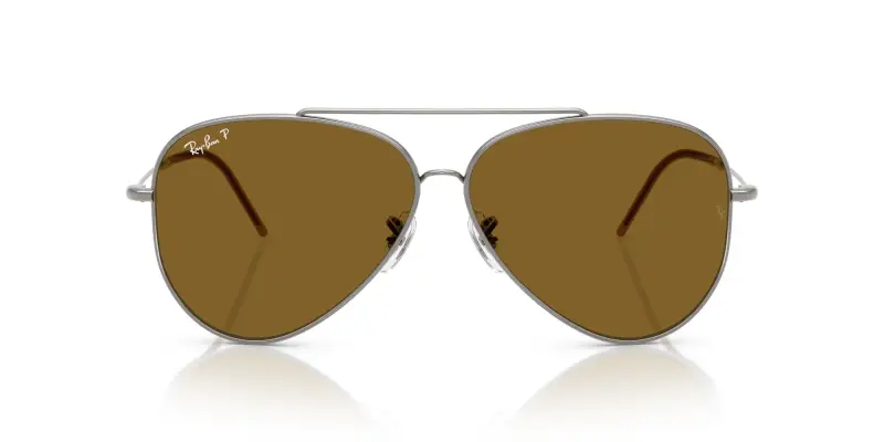 Unisex RBR0101S AVIATOR REVERSE 004/83 Occhiali da sole Metallo Grigio Marrone Pilot Polarizzata miniatura 3