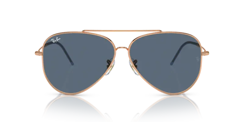 Ray - Ban Unisex RBR0101S AVIATOR REVERSE 92023A Occhiali da sole Metallo Oro Blu Pilot Normale miniatura 2