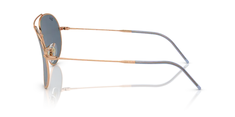 Ray - Ban Unisex RBR0101S AVIATOR REVERSE 92023A Occhiali da sole Metallo Oro Blu Pilot Normale miniatura 3