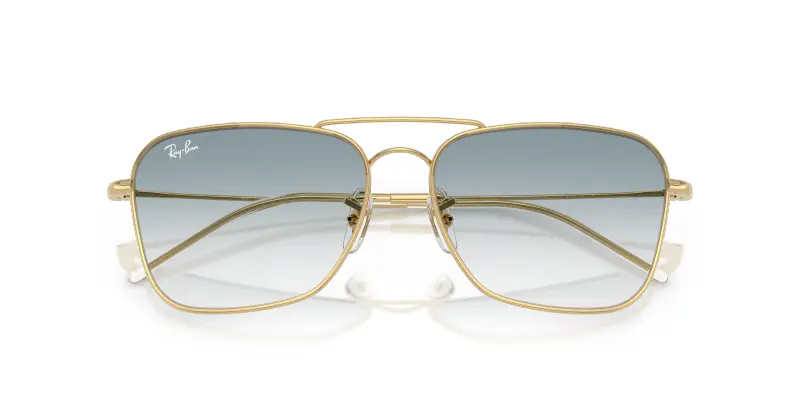 Unisex RBR0102S CARAVAN REVERSE 001/79 Occhiali da sole Metallo Oro Blu Squadrata Normale Sfumato miniatura 2