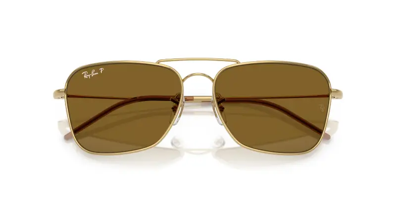 Unisex RBR0102S CARAVAN REVERSE 001/83 Occhiali da sole Metallo Oro Marrone Squadrata Polarizzata miniatura 2