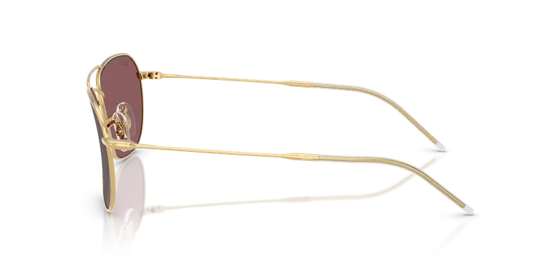 Ray - Ban Unisex RBR0102S CARAVAN REVERSE 001/LB Occhiali da sole Metallo Oro Rosa Squadrata Polarizzata Specchiato miniatura 3