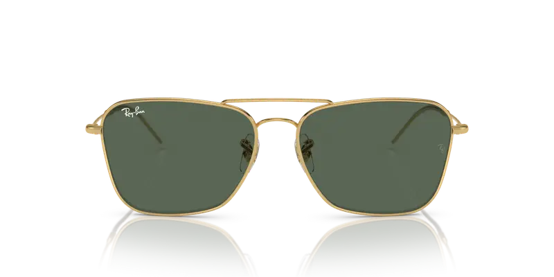 Ray - Ban Unisex RBR0102S CARAVAN REVERSE 001/VR Occhiali da sole Metallo Oro G15 Squadrata Normale miniatura 2