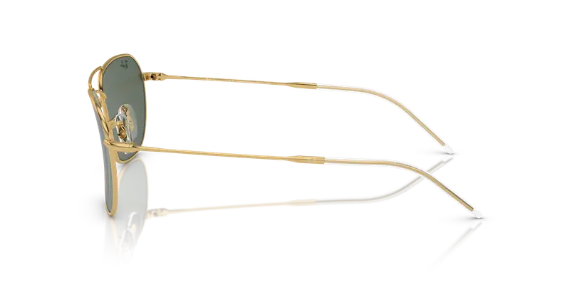 Ray - Ban Unisex RBR0102S CARAVAN REVERSE 001/VR Occhiali da sole Metallo Oro Verde G15 Squadrata Normale miniatura 3