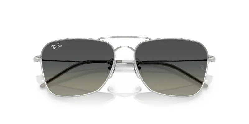 Unisex RBR0102S CARAVAN REVERSE 003/11 Occhiali da sole Metallo Argento Grigio Squadrata Normale Sfumato miniatura 2