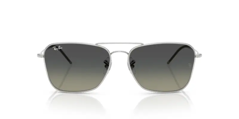 Unisex RBR0102S CARAVAN REVERSE 003/11 Occhiali da sole Metallo Argento Grigio Squadrata Normale Sfumato miniatura 3