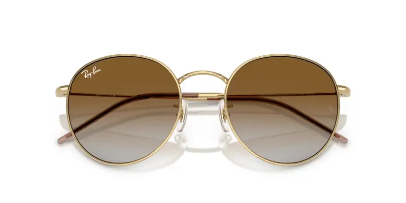 Unisex RBR0103S ROUND REVERSE 001/CB Occhiali da sole Metallo Oro Marrone Pantos Normale Sfumato miniatura 2