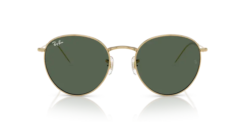Ray - Ban Unisex RBR0103S ROUND REVERSE 001/VR Occhiali da sole Metallo Oro Verde Pantos Normale miniatura 2