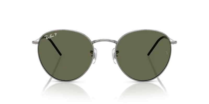 Ray - Ban Unisex RBR0103S ROUND REVERSE 004/9A Occhiali da sole Metallo Grigio Verde Pantos Polarizzata miniatura 2