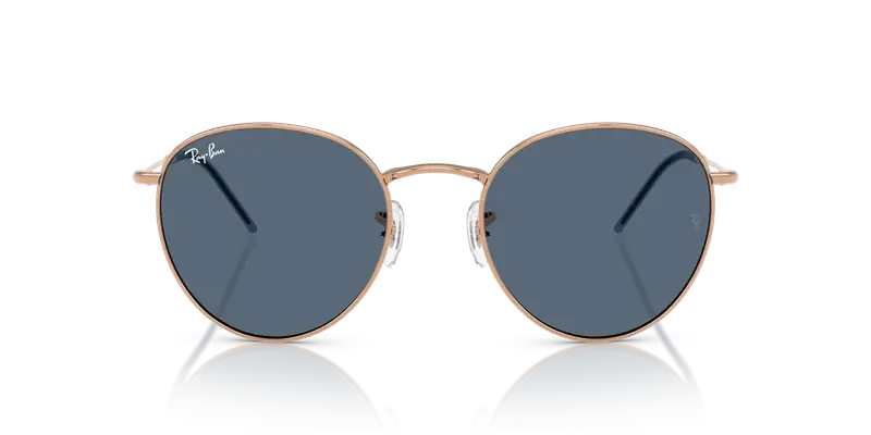 Ray - Ban Unisex RBR0103S ROUND REVERSE 92023A Occhiali da sole Metallo Oro Blu Pantos Normale miniatura 2