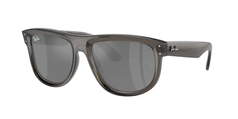 Ray - Ban Unisex RBR0501S BOYFRIEND REVERSE 6707GS Occhiali da sole Iniettato Grigio Argento Squadrata Normale Specchiato