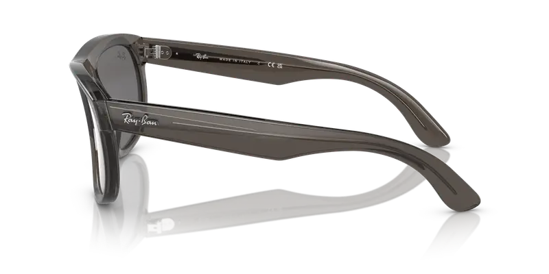 Ray - Ban Unisex RBR0501S BOYFRIEND REVERSE 6707GS Occhiali da sole Iniettato Grigio Argento Squadrata Normale Specchiato miniatura 3