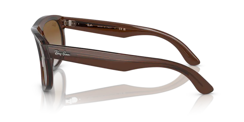 Ray - Ban Unisex RBR0501S BOYFRIEND REVERSE 6709CB Occhiali da sole Iniettato Marrone Marrone Squadrata Normale Sfumato miniatura 3