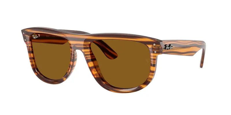 Ray - Ban Unisex RBR0501S BOYFRIEND REVERSE 679183 Occhiali da sole Acetato Marrone Marrone Squadrata Polarizzata