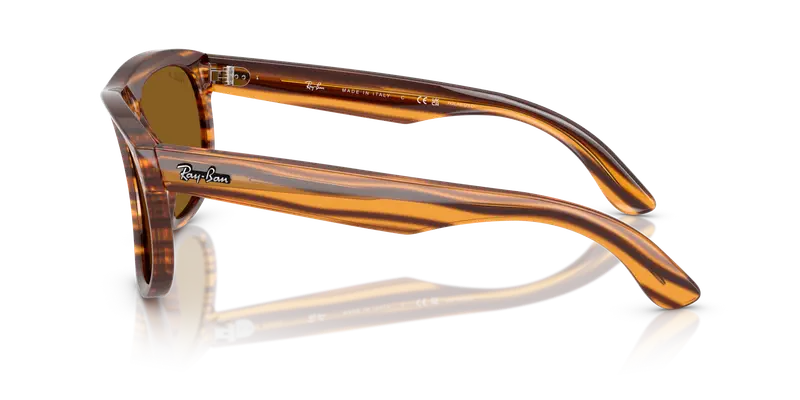 Ray - Ban Unisex RBR0501S BOYFRIEND REVERSE 679183 Occhiali da sole Acetato Marrone Marrone Squadrata Polarizzata miniatura 3