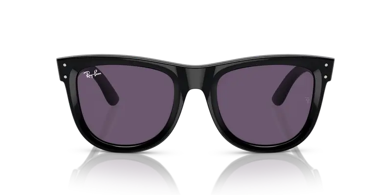 Ray - Ban Unisex RBR0502S WAYFARER REVERSE 66771A Occhiali da sole Acetato Nero Viola Squadrata Normale miniatura 2