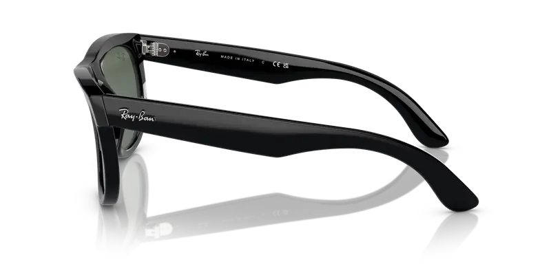 Ray - Ban Unisex RBR0502S WAYFARER REVERSE 6677VR Occhiali da sole Acetato Nero Verde Squadrata Normale miniatura 3