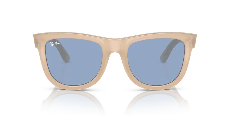 Ray - Ban Unisex RBR0502S WAYFARER REVERSE 678072 Occhiali da sole Acetato Beige Blu Squadrata Normale miniatura 2