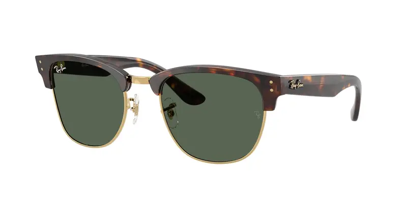 Ray - Ban Unisex RBR0504S CLUBMASTER REVERSE 1359VR Occhiali da sole Acetato Tartaruga Verde Squadrata Normale