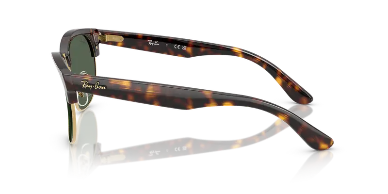 Ray - Ban Unisex RBR0504S CLUBMASTER REVERSE 1359VR Occhiali da sole Acetato Tartaruga Verde Squadrata Normale miniatura 3