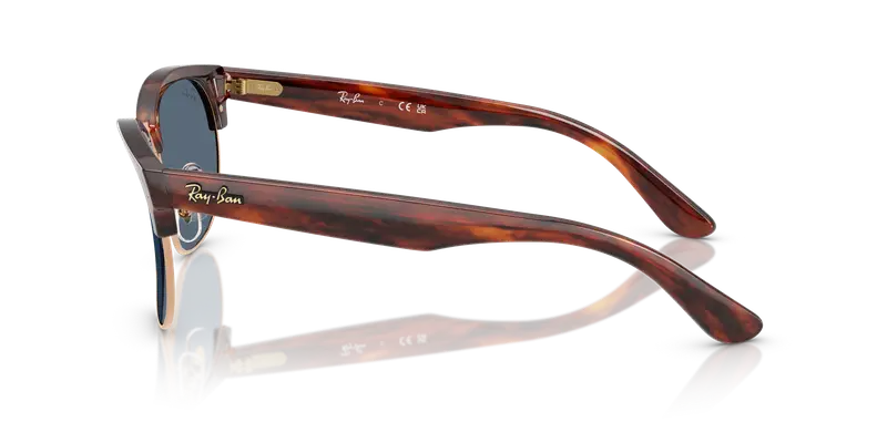 Ray - Ban Unisex RBR0504S CLUBMASTER REVERSE 13983A Occhiali da sole Acetato Oro Blu Squadrata Normale miniatura 3