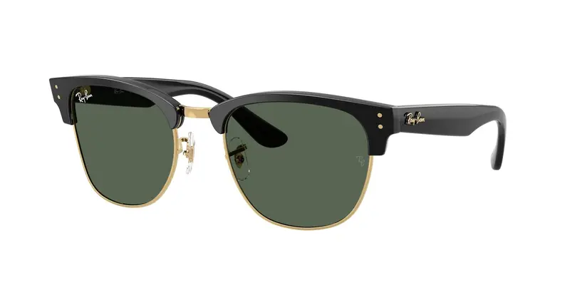 Ray - Ban Unisex RBR0504S CLUBMASTER REVERSE 6677VR Occhiali da sole Acetato Nero Verde Squadrata Normale