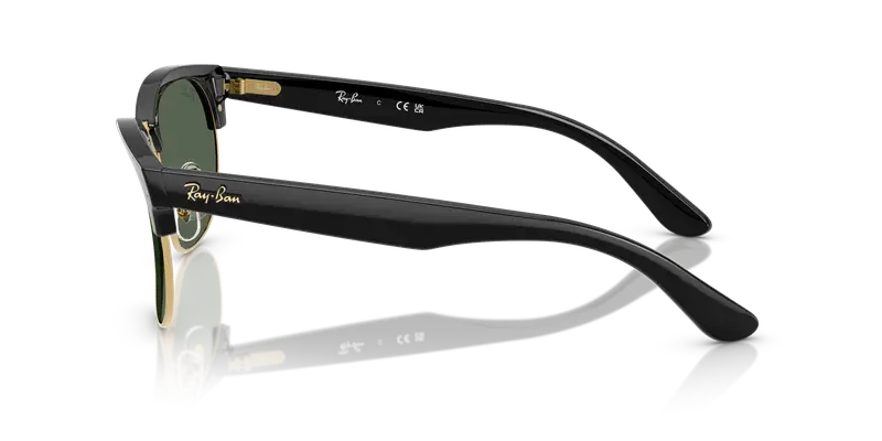 Ray - Ban Unisex RBR0504S CLUBMASTER REVERSE 6677VR Occhiali da sole Acetato Nero Verde Squadrata Normale miniatura 3