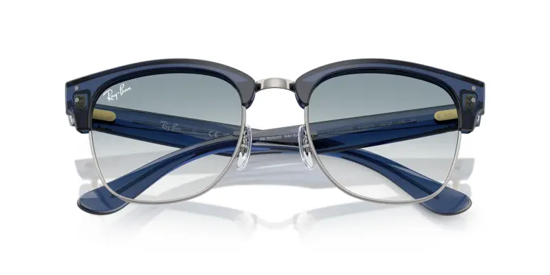 Unisex RBR0504S CLUBMASTER REVERSE 670879 Occhiali da sole Acetato Grigio Blu Squadrata Normale Sfumato miniatura 2