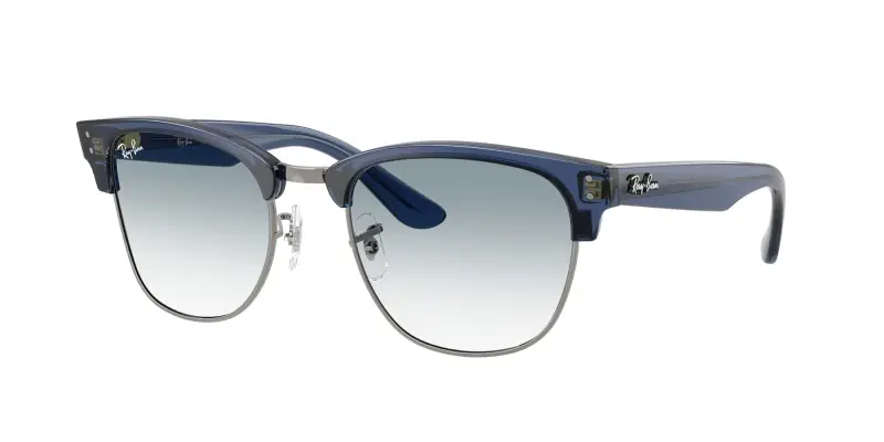 Unisex RBR0504S CLUBMASTER REVERSE 670879 Occhiali da sole Acetato Grigio Blu Squadrata Normale Sfumato