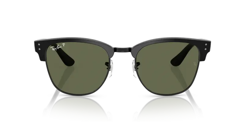 Ray - Ban Unisex RBR0504S CLUBMASTER REVERSE 67839A Occhiali da sole Acetato Nero Verde Squadrata Polarizzata miniatura 2