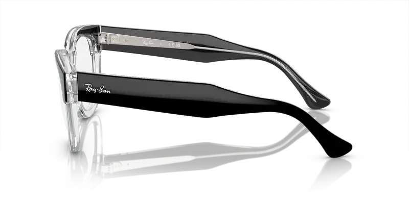 Ray - Ban Unisex RX0298V MEGA HAWKEYE 2034 Montature da vista Acetato Nero Trasparente Squadrata Normale miniatura 3