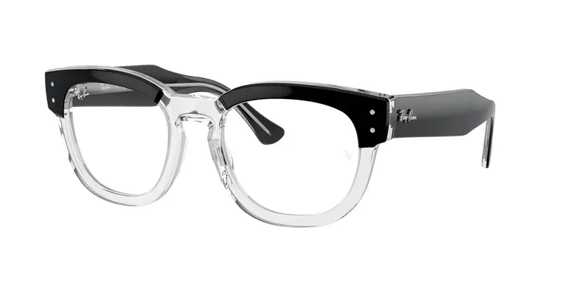 Unisex RX0298V MEGA HAWKEYE 2034 Montature da vista Acetato Nero Trasparente Squadrata Normale
