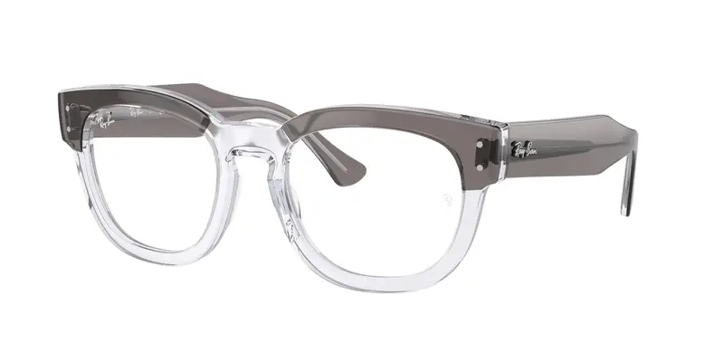 Ray - Ban Unisex RX0298V MEGA HAWKEYE 8111 Montature da vista Acetato Grigio Trasparente Squadrata Normale