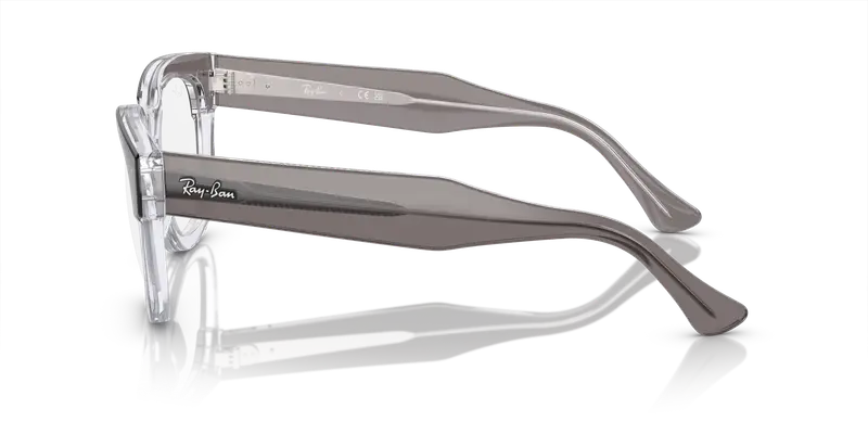 Ray - Ban Unisex RX0298V MEGA HAWKEYE 8111 Montature da vista Acetato Grigio Trasparente Squadrata Normale miniatura 3