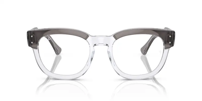 Unisex RX0298V MEGA HAWKEYE 8111 Montature da vista Acetato Grigio Trasparente Squadrata Normale miniatura 3