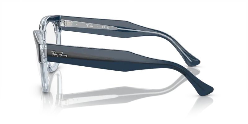 Ray - Ban Unisex RX0298V MEGA HAWKEYE 8324 Montature da vista Acetato Blu Trasparente Squadrata Normale miniatura 3