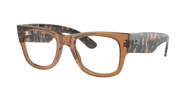 Ray - Ban Unisex RX0840V MEGA WAYFARER 8295 Montature da vista Acetato Marrone Trasparente Squadrata Normale