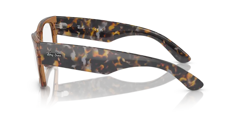 Ray - Ban Unisex RX0840V MEGA WAYFARER 8295 Montature da vista Acetato Marrone Trasparente Squadrata Normale miniatura 3